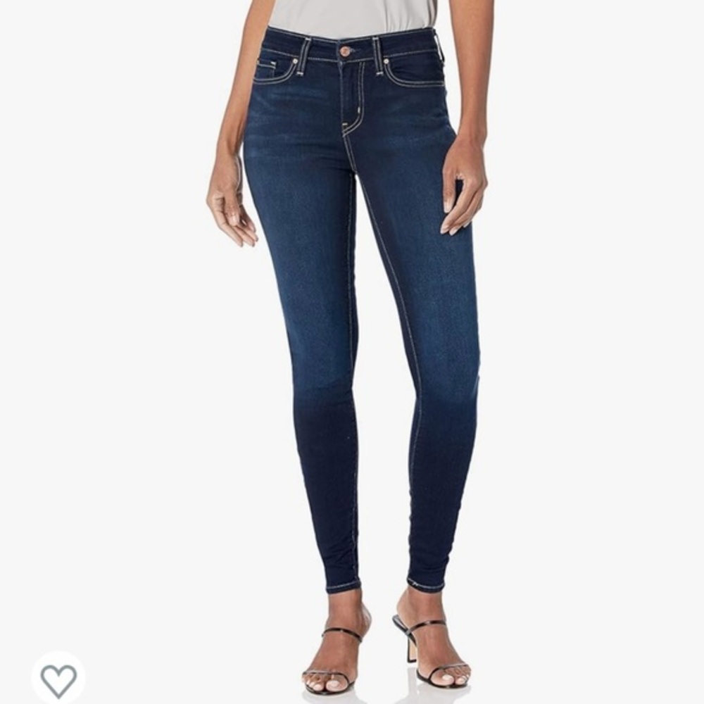 Levi’s Signature sz 12 dark blue Curvy Skinny leg mid-rise stretch 5 pocket Jean